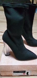 Clear Heel Booties - Fashion Nova